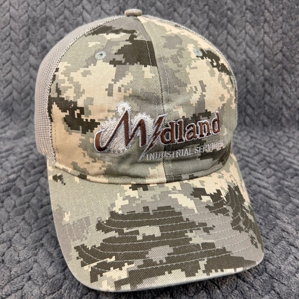 Midland Industrial Services Mens Camo Richardson Hat Trucker Snapback 112P OSFM